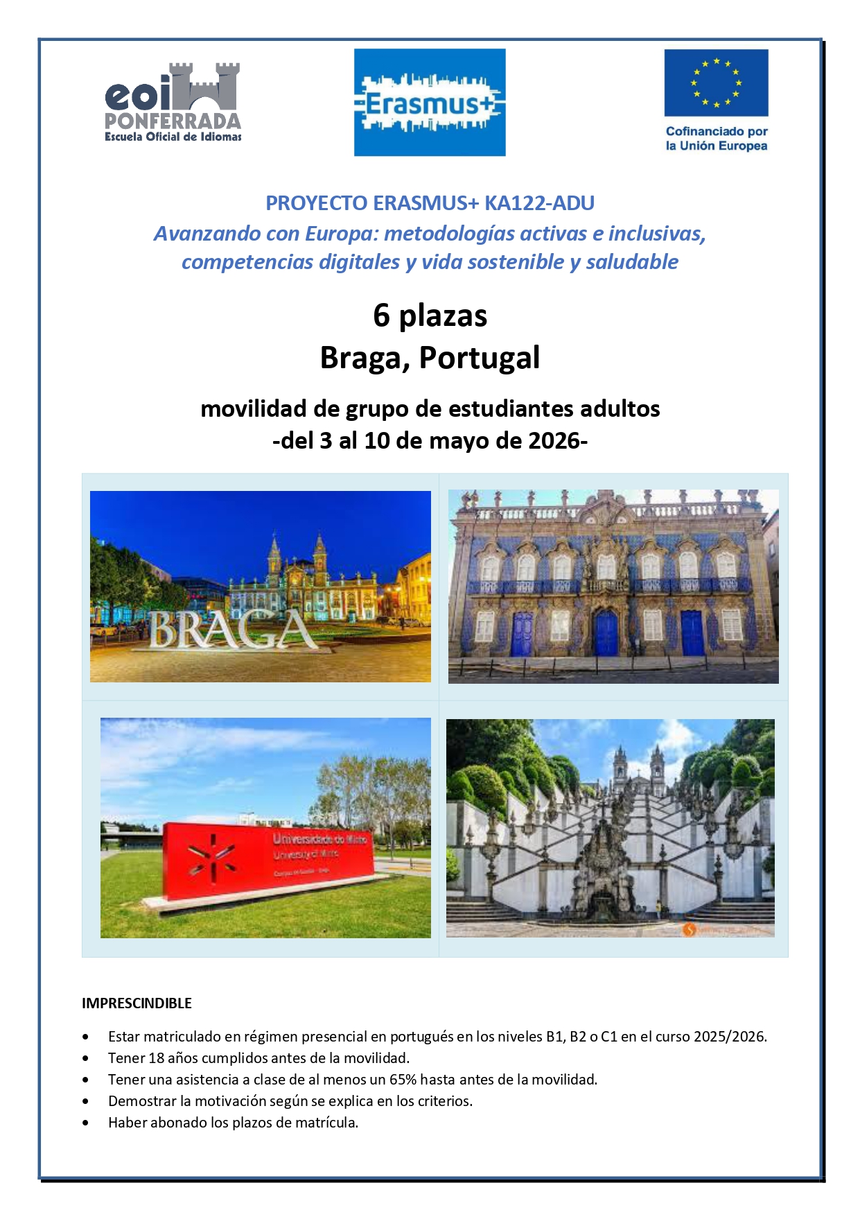 Cartel Portugal alumnado