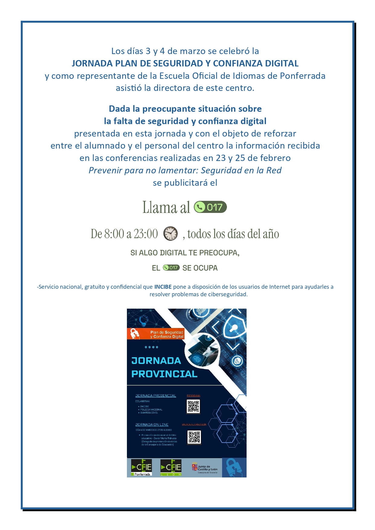 Jornadas seguridad y confianza digital Jornadas seguridad y confianza digital