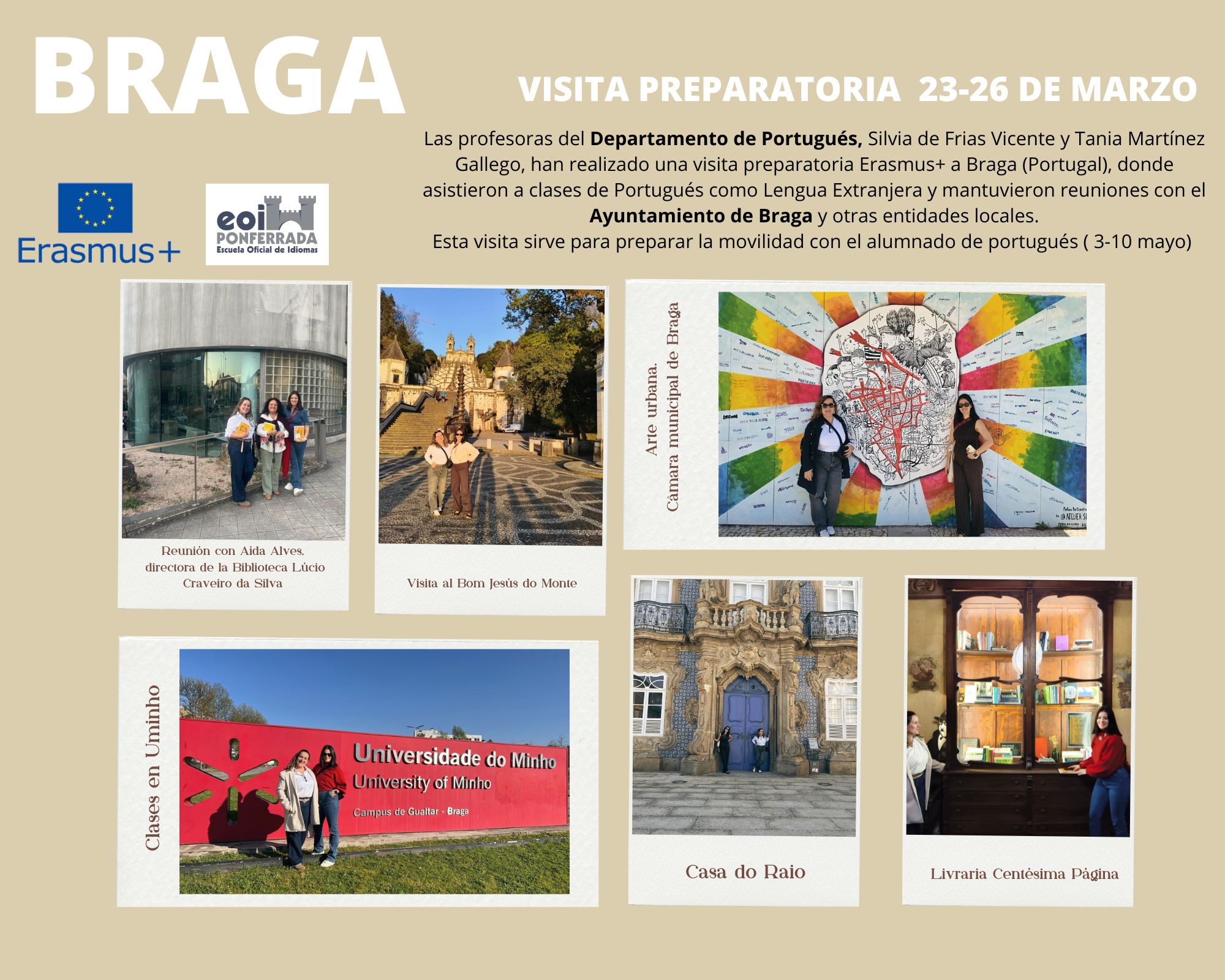 Collage visita preparatoria Braga