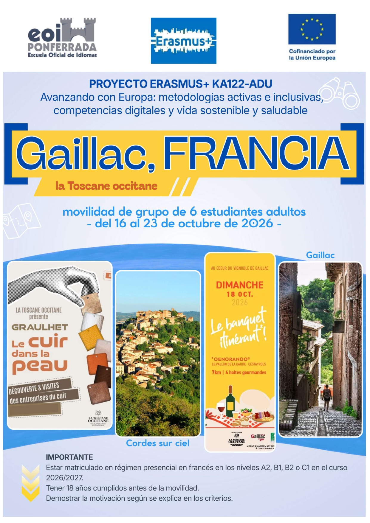 Póster Francia alumnado octu 2026